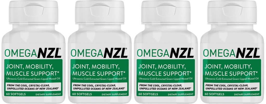 Omega-3 Asli Dukungan Gabungan Suplemen, Best Natural Muscle Relief, Green- Lipped Mussel Oil, 240 Softgels, No Fishy Aftertaste