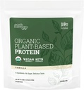 Powder Organik Tanaman Vanila, Powder Protein organik untuk Perempuan dan Pria, Bumpkin & Pea Protein Vegan, Gluten Bebas, Tanaman Based Protein Shakes, 18g - 21.5 Oz