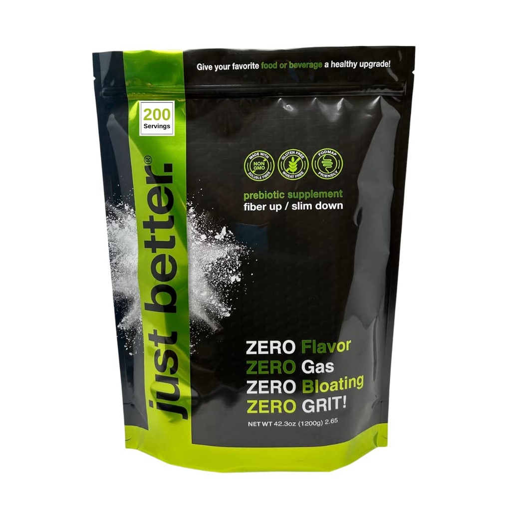 Prebiotic Fiber Supplement for a Heally Gut 124; Fiber Powder with Zero Grit Zero Taste and No Bloating or Gas 124; Feel Full Faster 124; Keto Non-GMO Gluten Free Vegan 200 Servings