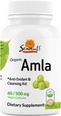 Tambahan Diet Organik Sewanti Amla Antioksidan Alami, Vitamin C Boost 60 Vegan Tinggi Ekstrak Kapsul, 500mg