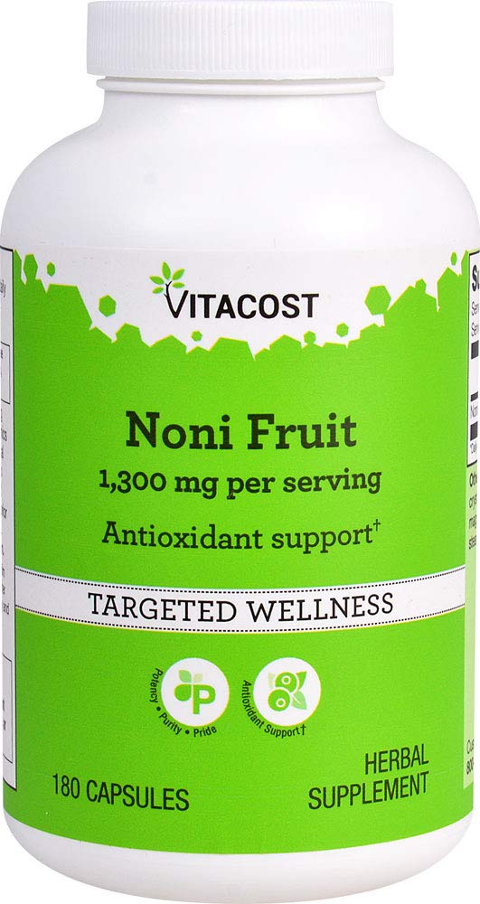Vitacost Noni Fruit -- 1.300 mg per porsi - 180 Capsules