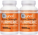 Quhol Turmeric Curcumin Capsules, 1000mg Extra Strength Suplement, Patented Hydro- Soluble Technology, Alternatif Turmeric Curcumin dengan Black Pepper, 240 Vevgie Capsules