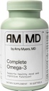 Amy Myers MD Complete Omega-3 Softgels - Fish Oil Suplement for Cardiovascular & Imune System Support - Non-GMO, Non-Dairy & Non-Soy - 60 Softgels (60 Serving)