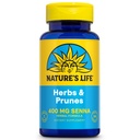 Nature's Life Herbs & Prunes - Herbal Supplements w/ 400mg Senna Leaves - Daily Wellness Support w/Prune, Cascara Sagrada, Organic Flax Seed Meal - Vegan, Lab Verified, 60-Day Guarantee, 100 Servings
