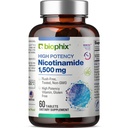 biophix B-3 Nicotinamide 1.500 mg 60 Tablet Maksimal - Nicotical Amide Niacin Natural Flush- Free Vitamin Formula - Supports Skin Cell Health