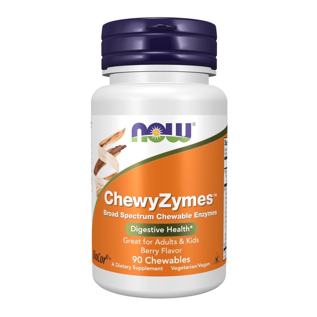 SKY Foods Suplemen, ChewyZymes, Broad Spectrum Enzymes Chewable, Berry Flavor, 90 Chewables
