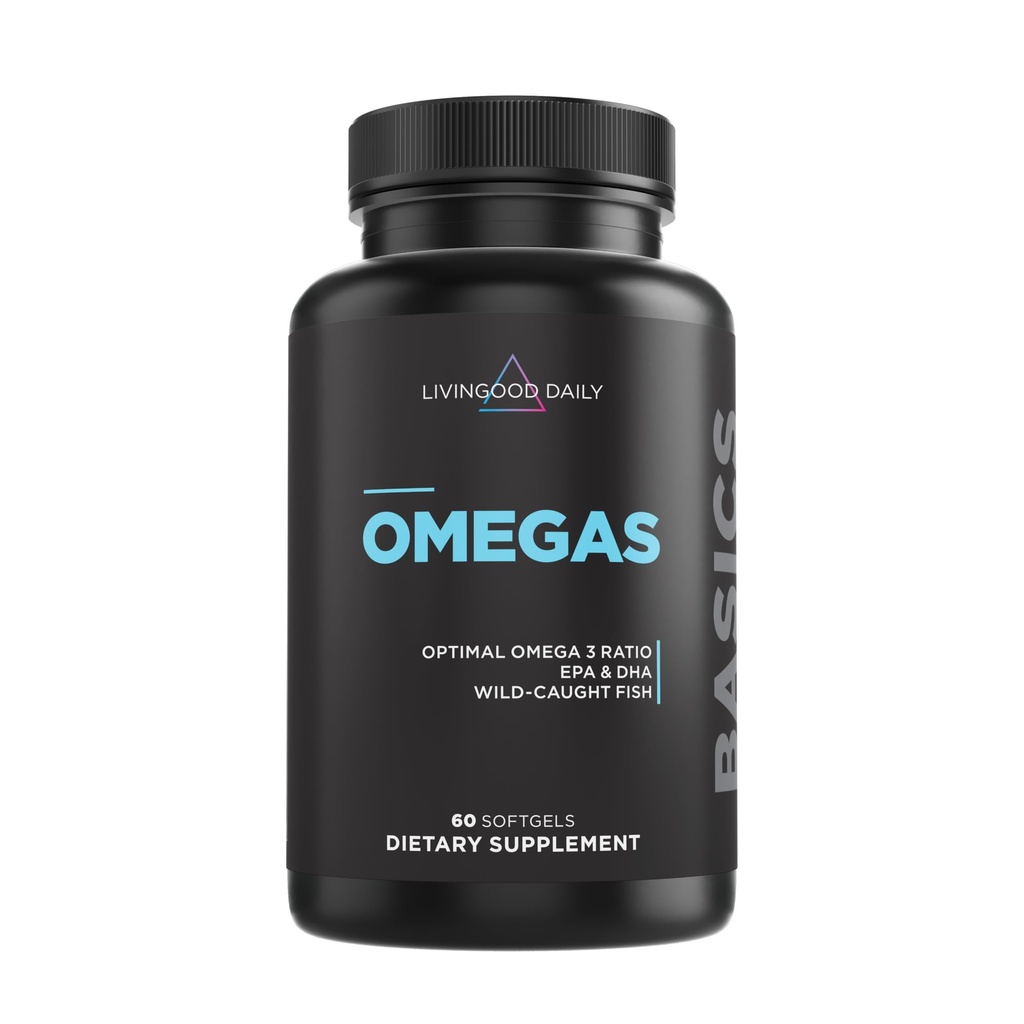 Livingood Daily Oil Omega 3 Suplement, EPA dan Dha dari Wild Caught Fish, Omega 3 Fatty Acids for Heart, Brain, and Joint Health for Men and Women, Gluten Free, 30 Day Suply, 60 Softgels