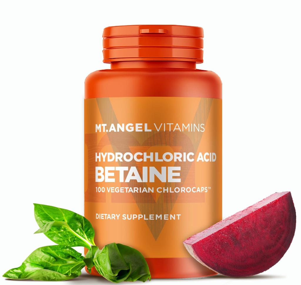 Gunung Vitamin Angel - Acid Betaine Hydrochloric, Mendukung Ditraffic & Gastric Juice (100 Vegetarian Chlorocaps)