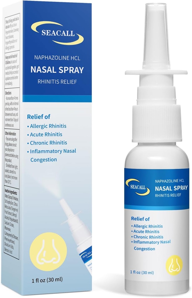Nasal Spray, Rhinitis Spray Relief dari Allergic Rhinitis, Asisten dalam membilas iritasi Nasal, Mengurangi Symbol Nose kering & Reduces Sneezing, Gitny Nose & Consultion (30ml / 1 oz)