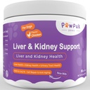 Suplemen Liver & Ginjal Vitamin untuk Anjing, SAM-E & Silymarin - Fungsi Hati, NMN & CoQ10 - Anti- Aging, Rehmannia & Rhubarb - Dukungan Herbal Kidney Natural, Cranberry -