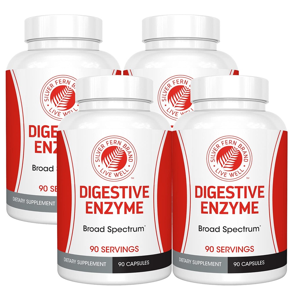 Suplemen Digetical Enzyme Silver Fern Brand - 4 Botol - Potensi Tinggi, Multi Enzyme