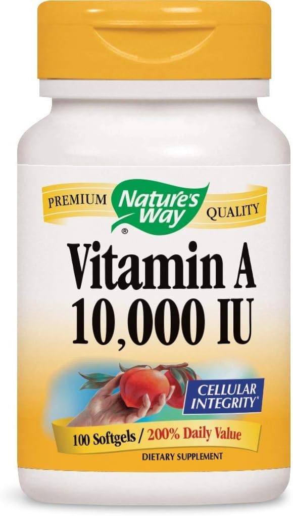Nature 's Way Vitamin A, 100 Count (Paket 4)