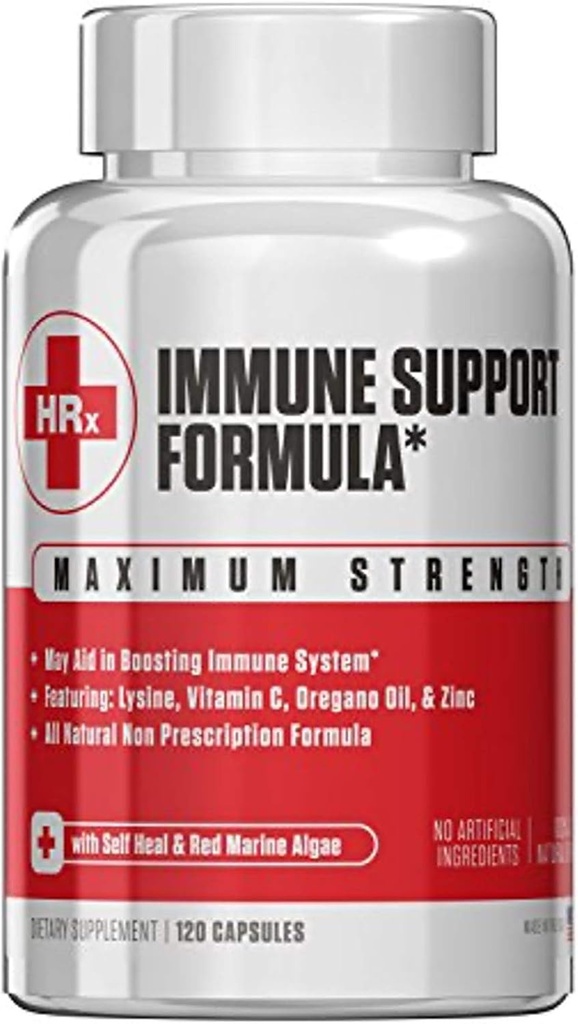 Re + Gen Nutrection Immune Supplement for Adules, Natural Capsules with Zinc, Vitamin C, L lysine Amino Amino Oil for Strong Immunity Health in Men & Women, 120 Capsules