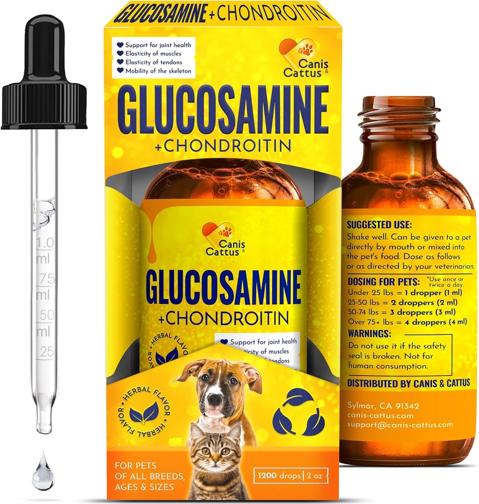 Glucosamine for Cats 14; Dog Joint Liquid Supplement Hoble 124; Cat Joint Supplemen 12.4; Glucosamine untuk Dogs Liquid 126; Herbal Flavor 124; 2 Oz