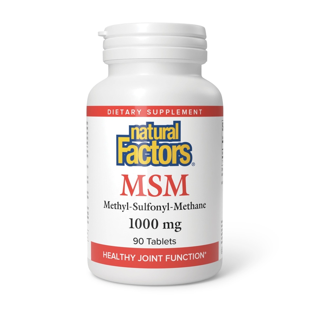 Faktor Alam, MSM 1000 mg, Mendukung Joints Sehat, Rambut, Skin dan Nails, 90 kapsul (90 porsi)