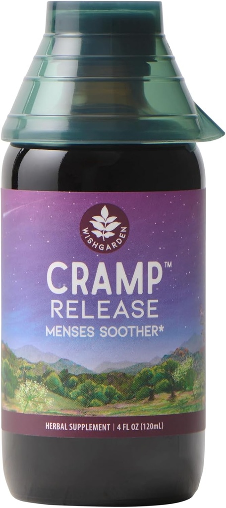WishGarden Herbs Release - Natural Herbal Menstrual Crimp Relief Suplement with Cramp Bark, Fast- Acting Tincture Sothes Period Cramps, Supports a Healthy Hormone Cycle, Mood & Relaxation, 4oz