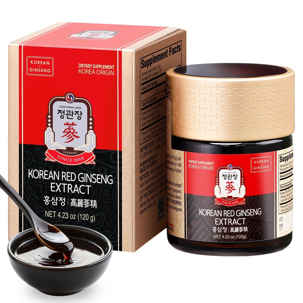 CheongKwanJang KGC [Korea Red Ginseng Konsentrasi Ekstraksi 120g] 100% 6- Year- Old Premium Korea Ginseng Roots, Imune System Booster, Energy Stamina, Antioksidants Heally Memory, Blood Circulation
