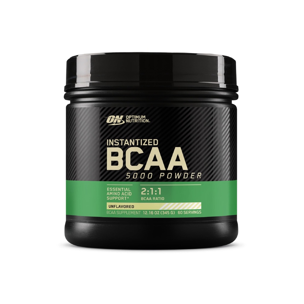 Optimum Nutrition Instantized BCAA Powder, Unflafedored, Keto Friendshry Chain Estibe Amino Acids Powder, 5000mg, 60 Servings (Packaging May Vary)