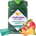 Vitafuus Soft Chews Muscle & Bone Support (1), Adult Chewable Vitamin D for Bone & Muscle Durtly Wrapped, Tropical Fusion Flavor, 30 Chews, 30 Day Supply