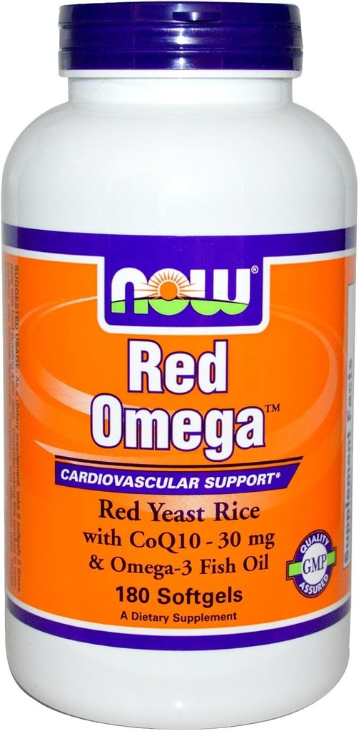 Sekarang Foods - Red Omega Red Yeast Rice dengan CoQ10 30 mg. - 180 Softgels