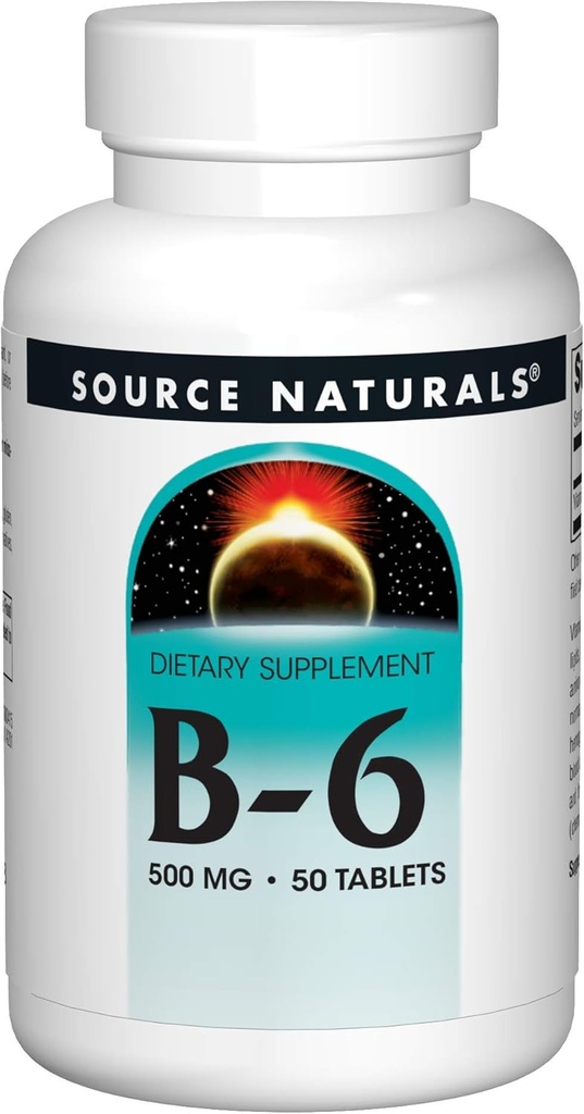 Sumber Vitamin B-6, 500 mg Immune System Support - 50 tablet