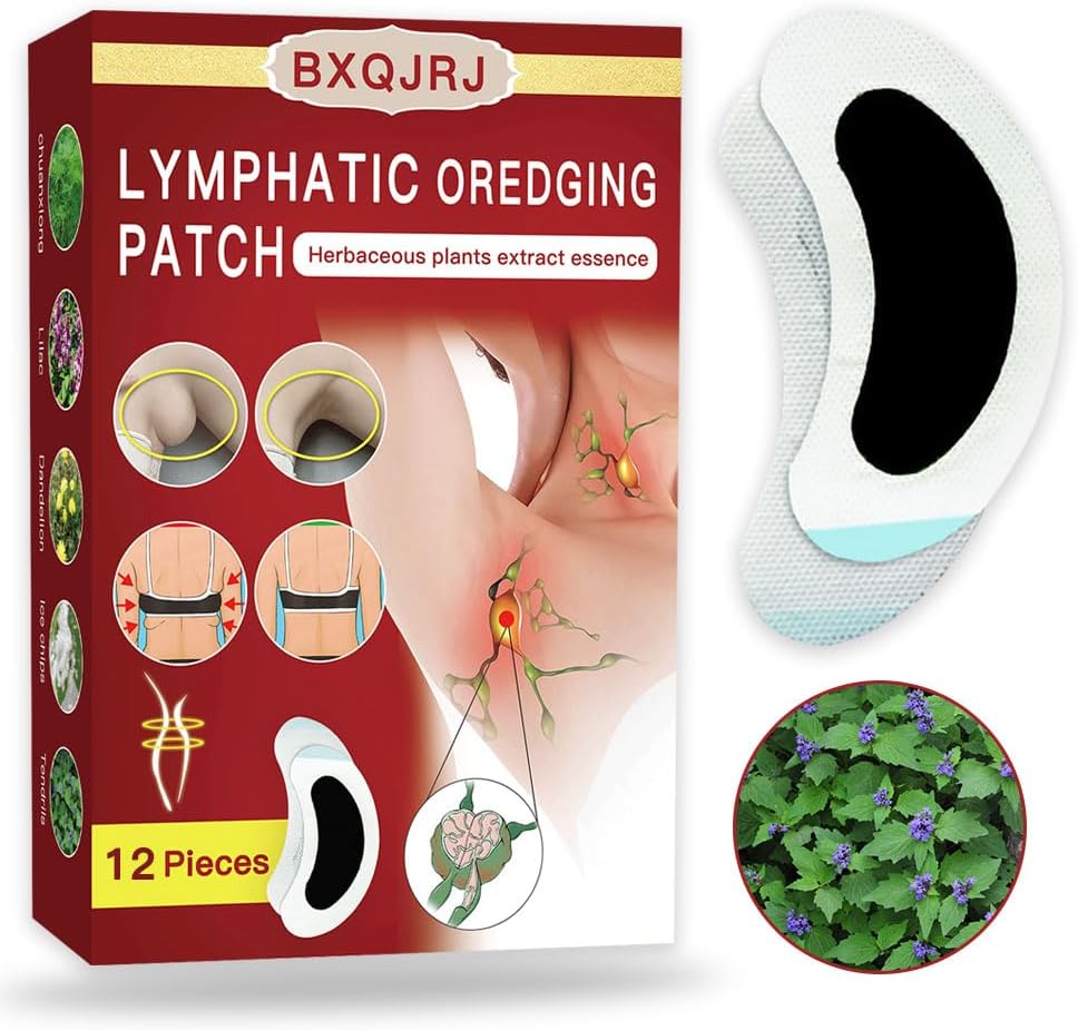Herbal Lymph Nodes Patch, Lymphatic Drainage Patch, Herbal Lymph Care Patch, Neck Lymph Node Patch untuk Pria dan Perempuan: 12