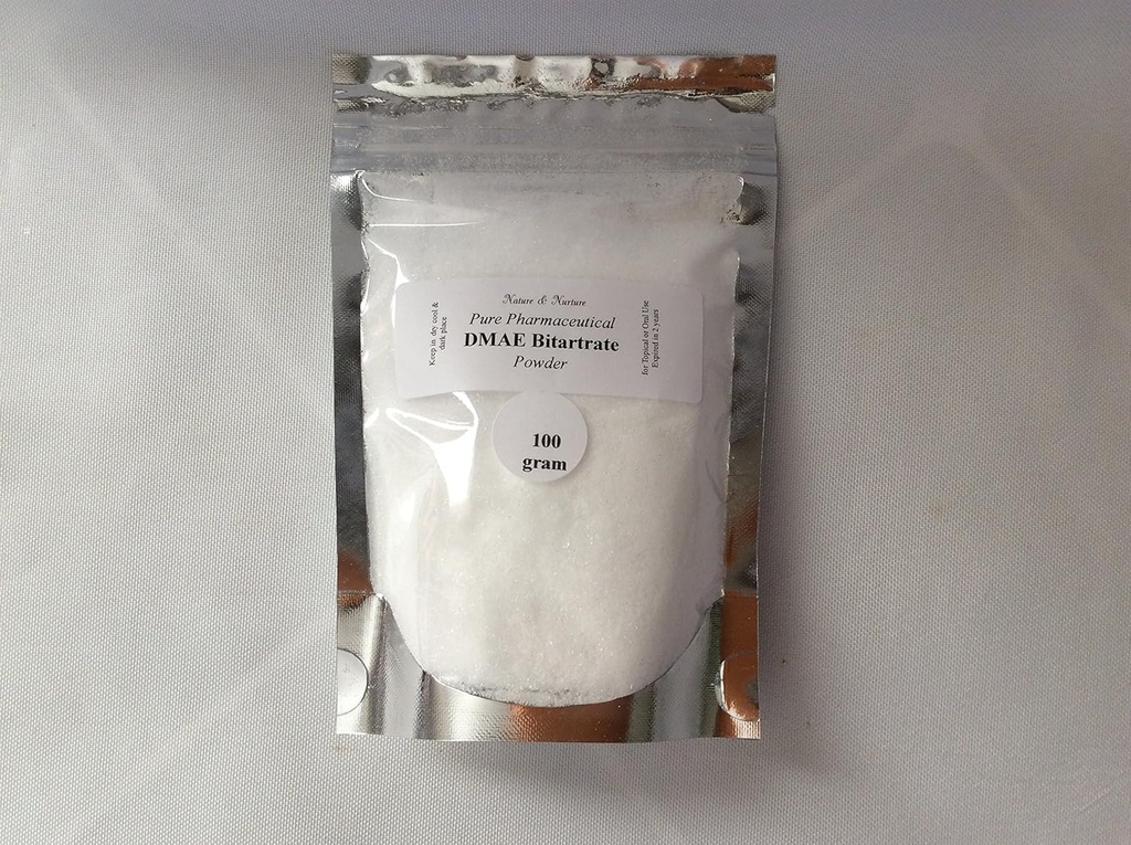DMAE Bitartove Powder: Murni (100 gram) Skin Tightening, Wrinkle Mengurangi Topical / Oral