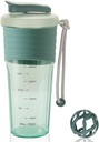 Protein Shake Bottle, Botol Blender Olahraga untuk Campuran Protein dengan Whish Ball, Mixer Bottle, Portable Pre Workout Whey Protein Shake Cup Midnight Blue