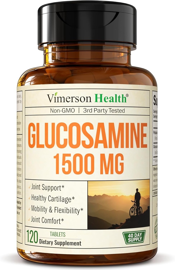 Glucosamin Sulfate 1500mg w / Potasium - FSA Pendukung Bersama Terwujud untuk Cartilage, Bone & Joint Health, Pekerjaan Bantuan Ketidaknyamanan Untuk Kembali, Knee & Tangan - Kompleks Glucosamin 120 Tab