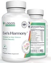 Suplemen Harmony Menopause Hawa, Hormone Dukungan untuk Perempuan dengan Soy Isoflavones, Black Cohosh & Red Raspberry, Non-GMO Natural PMS & Menopausasal Symptom, 60 Capsules