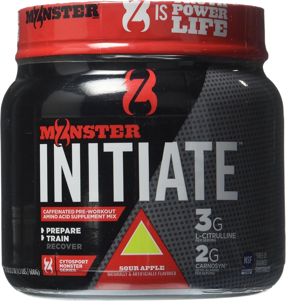 Cytosport Rakasa Memulai Minum Nutonasional, Pra Workout Powder, Sour Apple Flavored, 600 Gram (30 Pelayan)