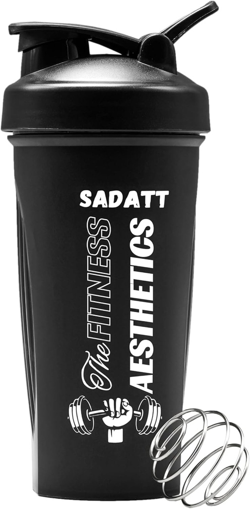 SADATT 28 Ounce Protein Botol Shaker untuk Gym dan Pre- latihan-BPA-Free, Leak- Bukti, Pembersih Aman