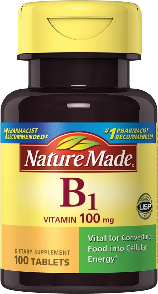 Nature Made Vitamin B1, 100 Cacah (Paket 6)