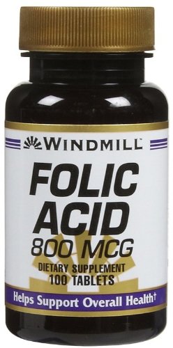 Windmill Folic Acid 800 Mcg Tab, 100 ct