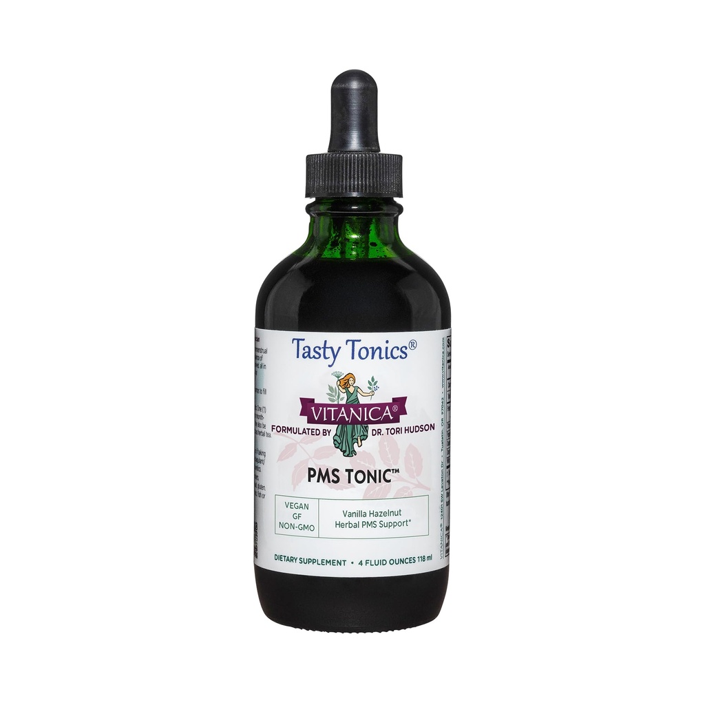 Vitanica PMS Tonic, Prementil Dukungan dan Relief, Saint Johns Welt, Dong Quai, Chaste Tree Berry, Wild Yam dan More, Vegan, 4 Ounce