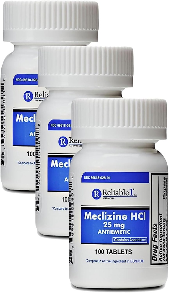 Mecklizine HCL 25mg 100 tablet (1 Botol) (Paket 3)