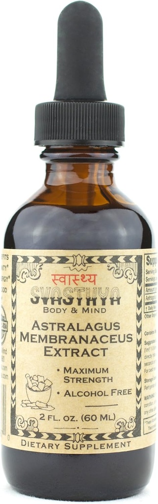 SVASTHYA BODY & MIND Astragallus Membranaceus Extract - Boosts Immune System & Mental Clarity, Natural Healing & Stress Relief, Made In The USA, GMP, 2 oz