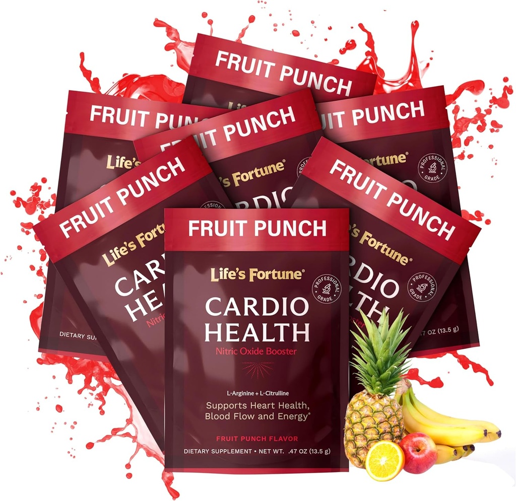 "Fortune L Arginine L Citrulline Applemen" - "Potency Nitric Oxide Suplement Booster" dengan Natural Fruit Punch Flavor (7 Serbu 1)