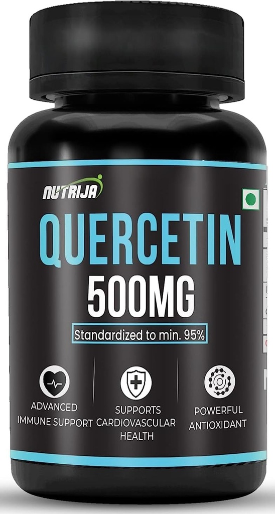 Quercetin 500mg Capsules - Standardized ke 95% 124; Sangat Purified & Bioavable Suplemen 124; Natural Bio- Viagonoid & Powerful Anti- Oxidants (30 Capsules)