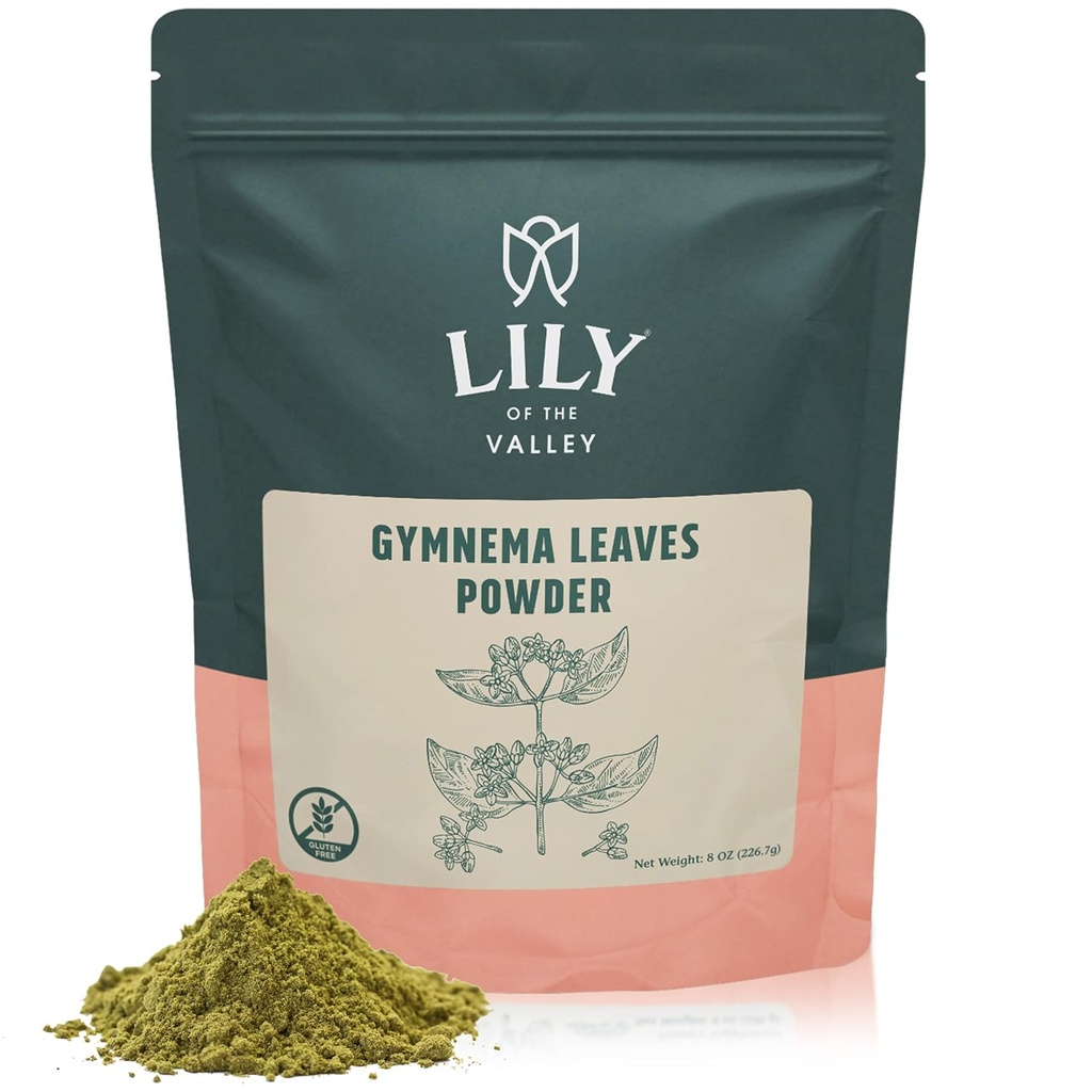 LILY OF THE VALLEY Gymnema Sylvestre Powder - Herbal Gurmar Powder - Vegan & Gluten- Free - Packed in Realoable Pouch (8oz, 226g)