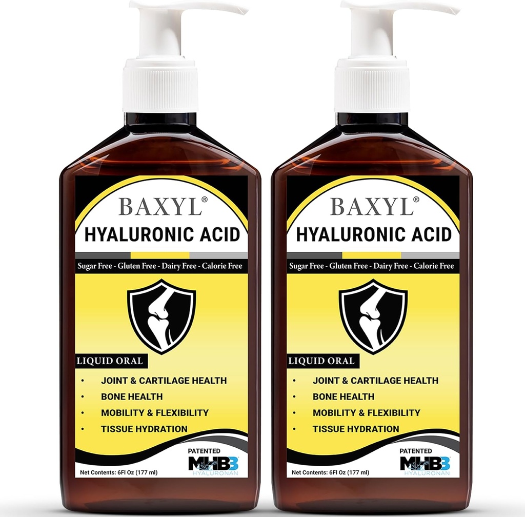 BAXYL Liquid Hiluronan Tambahan Acid untuk Relief Gabungan - 6 oz. (Paket 2)