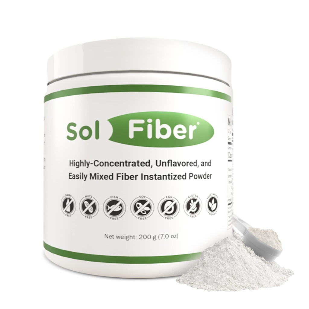 SolFiber Prebiotic Powder Supplement, Alternatif Non- GMO untuk Gummies Fiber, Mendukung Kesehatan Digetical, EAz- ke-Mix dan Tinggi-Terkonsentrasi Bubuk Fiber, 7 Ounces, 60 Servis