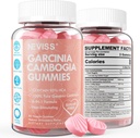 Sugar Free Garcinia Camigia Gummies 1000mg 95% HCA dengan L- Carnitine, Raspberry Ketone, Chromium, Green Coffee Bean untuk Metabolisme, Energy Boost, 100% Organic Extract, Vegan, Strawberry Flavor 120 Cts