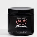 (Bum) Psyllium Husk Fiber Powder, Mixed Berry Flaveled Drink with Stevia, Colon Cleanse for Bloating Relief & Digetical Health, Supplemen Fiber Daily Soluble, Sugar & Gluten Free, Vegan, 30 Servis