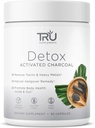 Suplemen TRU Detoks Cleanse Capsules dengan Aktivated Charcoal, Whole Body Cleanse for Bloating Relief & Clear Skin, Vegan-Friendly Natural Detox Support, 60