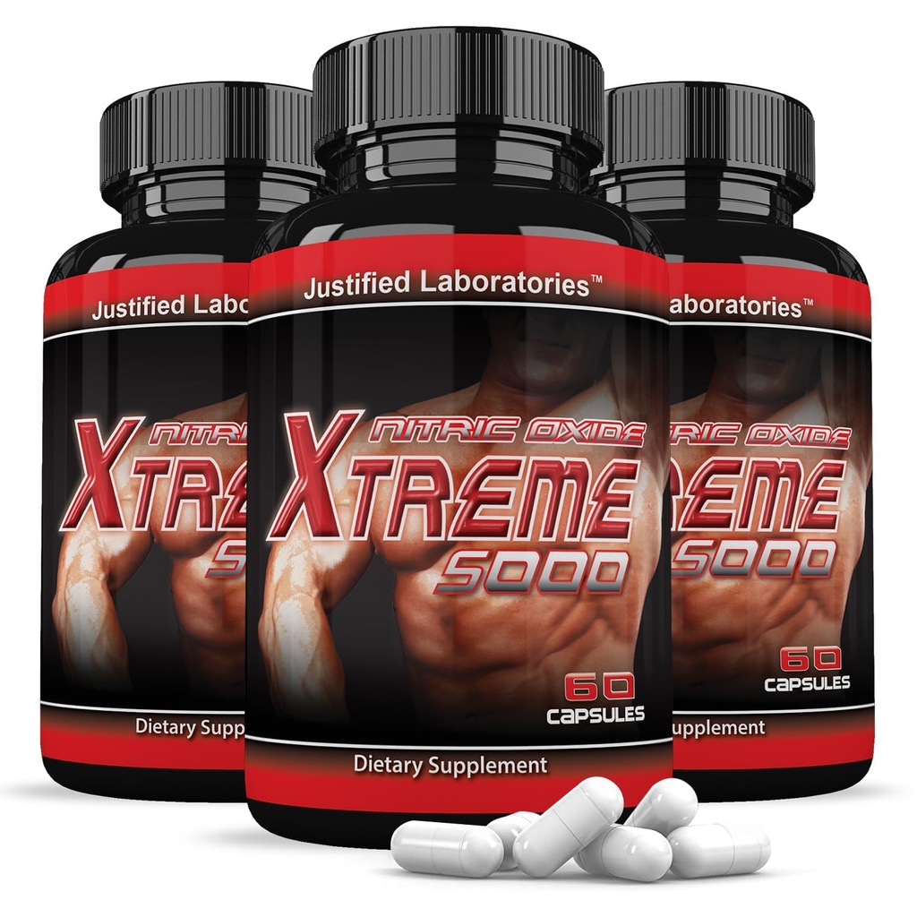 Laboratorium Dibenarkan (3 Pack Nitric Oxide Xtreme 5000 Advanced Men 's Heath Formula 60 Capsules