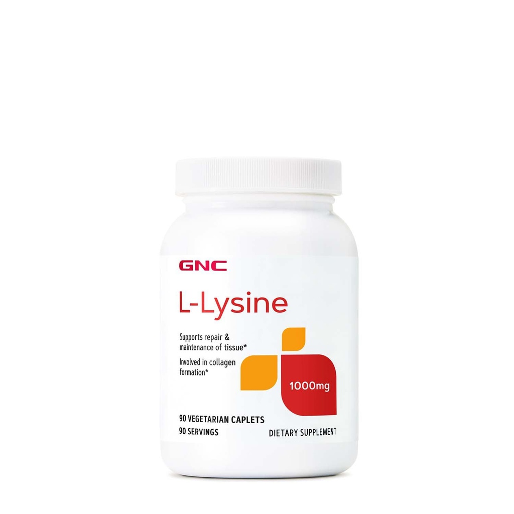 GNC L- Lysine 10000mg - 90 tablet Vegetarian (90 Hamba)