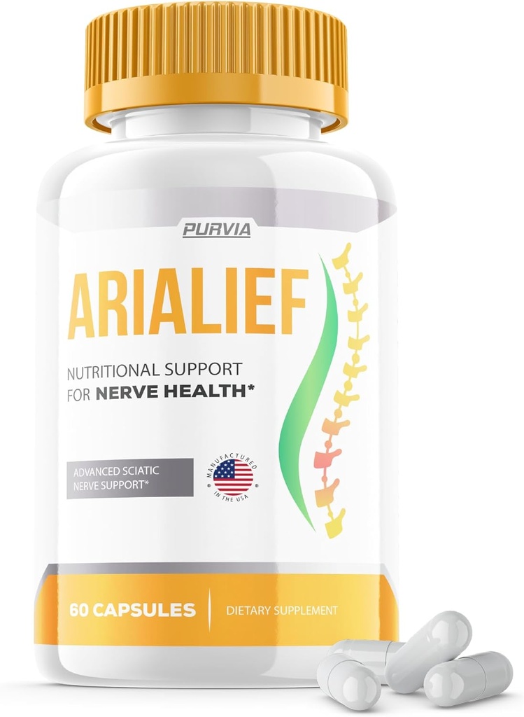 Arialief Capsules Sciatica - Formula Resmi - Arialief Vitamin Suplemen Advanced Strvanced Formula, Arialief Capsules Nuttration Dukung Maksimal Kekuatan Kesusahan Review (60 Capsules)