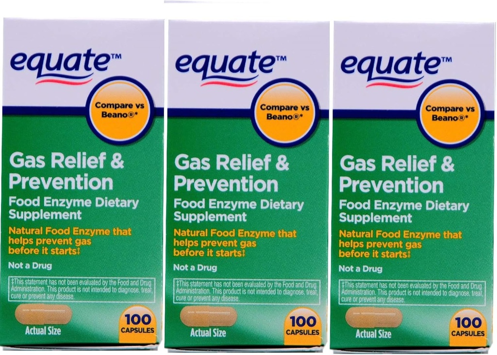 Relief dan Pencegahan Bloating Gas Sama, Tambahan Diet Enzyme Makanan, 300 Cacah