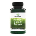 Swanson Premium - Turmeric & Black Pepper - Antioksidant, Ditraffic & Gabungan Dukungan - 90 Veg Caps (2 Pack)